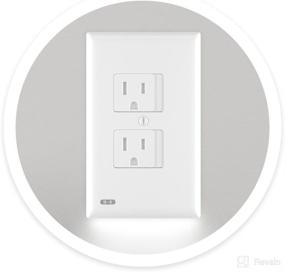 img 1 attached to SnapPower SafeLight - Ultimate Child and Baby Safety Power Outlet Wall Cover with Built-in LED Night Light - Easy Installation, No Batteries or Wires - Duplex, White (1 Pack)