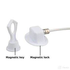 img 1 attached to HoneSecur Refrigerator Lock with Magnetic - Child Safety Locks, Fridge Freezer Door Lock, Cabinet Drawer Lock - Convenient and Secure - White
