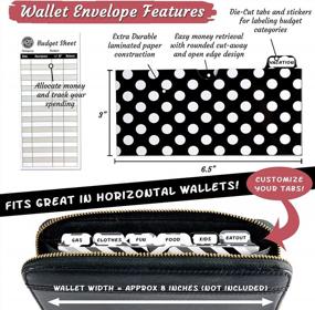 img 3 attached to 12 Laminated Tabbed Wallet Cash Envelopes Black White For Horizontal Cash Envelope System Wallet Budget Envelopes, Budget Planner Organizer Wallet, Coupon Organizer, Financial Planner Budget Sheets