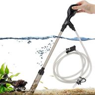 🐠 hygger manual gravel vacuum for aquarium - 80gph/256gph; quick run, low water level; fish tank cleaner with pinch or grip suction ball; adjustable length (s/l) логотип