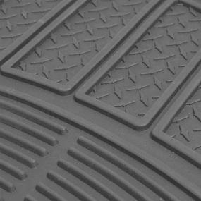 img 1 attached to Gray BDK ProLiner Classic Rubber Car Floor Mats - High-Performance Liners 🚗 for Sedans, Trucks, SUVs, and Vans with Heavy-Duty Ridges and Diamond Grid Heelpad