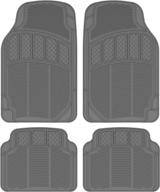 gray bdk proliner classic rubber car floor mats - high-performance liners 🚗 for sedans, trucks, suvs, and vans with heavy-duty ridges and diamond grid heelpad logo