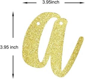 img 1 attached to Сияющий пластиковый знак "Искрящаяся золотая глиттерная бумага" - Знаменательный 6-месячный / полугодовой день рождения для мальчиков и девочек, идеальный для вечеринки в честь беременности