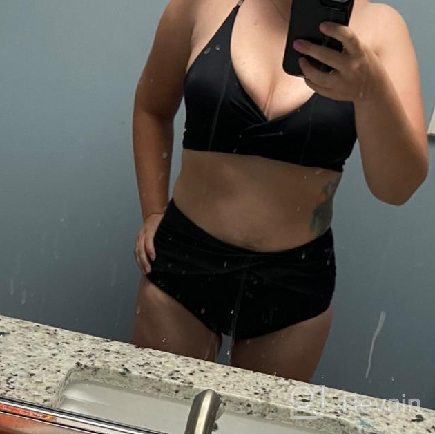 img 1 attached to Flaunt Your Curves With Yilisha'S Tummy Control High Waisted Bikini Bottoms - Black, Ruched And Perfect For Swimming review by Duane Rogers
