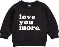 👕 toddler baby boy girl crewneck sweatshirt top: unisex love you more valentine's day clothes for infants logo