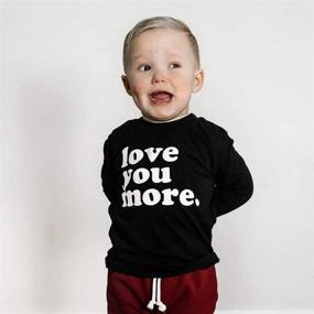 img 3 attached to 👕 Toddler Baby Boy Girl Crewneck Sweatshirt Top: Unisex Love You More Valentine's Day Clothes for Infants