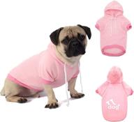 🐶 hozz dog hoodie for small dogs - puppy sweatshirt winter clothes sweaters l - cute printed pink design логотип