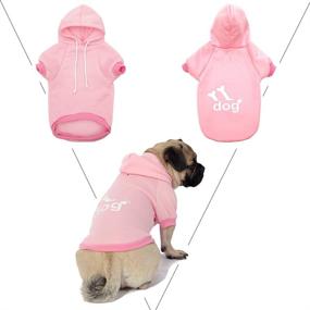 img 1 attached to 🐶 Hozz Dog Hoodie for Small Dogs - Puppy Sweatshirt Winter Clothes Sweaters L - Cute Printed Pink Design