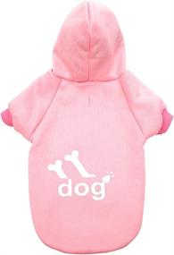 img 3 attached to 🐶 Hozz Dog Hoodie for Small Dogs - Puppy Sweatshirt Winter Clothes Sweaters L - Cute Printed Pink Design