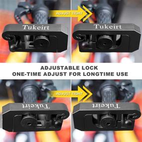 img 3 attached to 🔒 Tukeirt Motorcycle Lock: Adjustable Anti Theft for Motorcycles, Mopeds, Motorbikes, Scooters, ATVs, Dirt Bikes, Street Bikes - Braking the Front Wheel using Grip Brake Handlebar (Black)