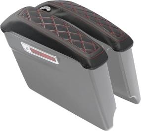 img 1 attached to XFMT Motorcycle Saddlebag Lid Covers For Harley Davidson FL Touring &#39 Motorcycle & Powersports