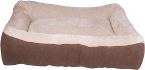 img 4 attached to 🐾 40 x 30 Plush Rectangle Pet Bed with Long Rich Design, Non-Slip Bottom - Happycare Textiles