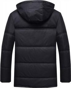 img 1 attached to Fashciaga Men'S Winter Coat: Hooded, Faux Fur Lined, And Quilted