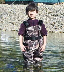 img 2 attached to NEYGU Children'S Lightweight And Waterproof Chest Waders With Rubber Boots - Breathable And Durable Fishing Waders For Boys And Girls