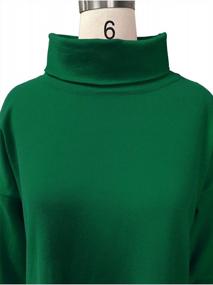 img 1 attached to Stay Cozy This Season: Women'S Cowl Neck Tunic Sweaters With Side Slits And Loose Fit
