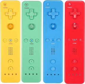 img 4 attached to Wii Remote 4-Pack With Silicone Cases And Wrist Straps For Wii/Wii U - Vibrant Colors Included!