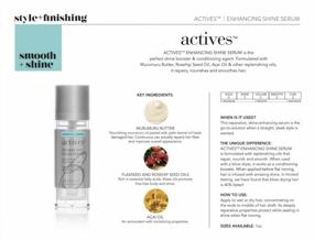 img 4 attached to Brocato Actives Enhancing Shine Serum - 1 Oz. Shine-Boosting Hair Agent With Replenishing Oils, Ideal For Repairing And Smoothing Straight Or Curly Hair
