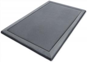img 4 attached to Upgrade Your Living Space With Microdry Memory Foam Rugs - Durable, Stain Resistant, Dark Gray, 3 X 5 Feet