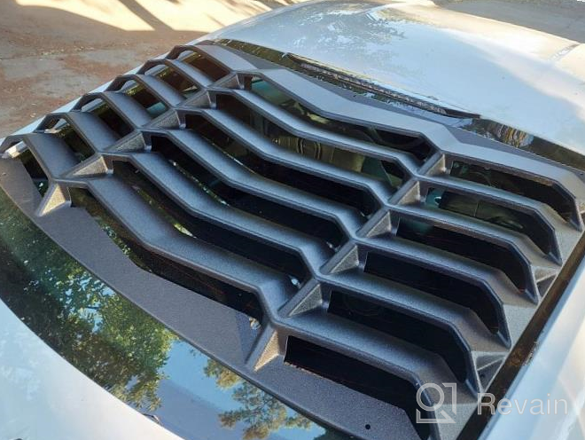 img 1 attached to Ford Mustang 2015-2021 GT Lambo Style ABS Matte Black Windshield Sun Shade Rear Window Louvers - Perfect Gift For Men Dad review by Justin Spoja