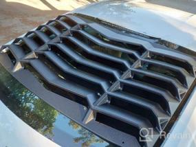 img 5 attached to Ford Mustang 2015-2021 GT Lambo Style ABS Матовый черный лобовое стекло Солнцезащитный козырек Заднее стекло Жалюзи - идеальный подарок для мужчин, пап