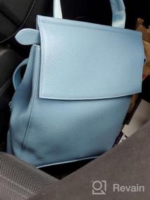 img 7 attached to Genuine Leather Backpack Women'S Designer Daypack Anti Theft Shoulder Bag Black-R