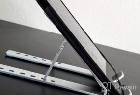 img 8 attached to Регулируемая портативная подставка для ноутбука от Boyata - Складная подставка из алюминия с 6 уровнями высоты для MacBook, Dell Latitude и ноутбуков от 10 до 15,6 дюймов.