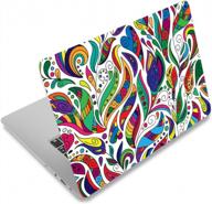 colorful leaves laptop skin sticker decal for 12-15.6 inch laptops - vinyl cover art protector for notebook pc logo