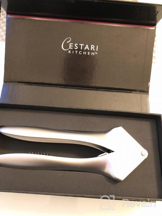 img 1 attached to Effortlessly Crush And Slice Garlic With Cestari Kitchen'S Heavy-Duty Stainless Steel Garlic Press review by Darin Brooks