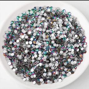 img 1 attached to SS20 4.6-4.8Mm Green Volcano Flat Back Crystal Rhinestones Round Gems Beadsland 1440Pcs