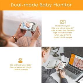img 2 attached to 👶 ChillaxBaby DM640: WiFi Baby Monitor with Camera & Control Unit, 4.3" Screen, HD Camera, Privacy Protection, WiFi Remote Streaming, 2-Way Audio, Night Vision - Powered by 5GenCare