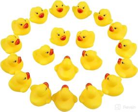 img 4 attached to Meeall Rubber Ducky Bath Toy 🐥 Set: 60 Yellow Ducks for Fun-Filled Kids' Baths!
