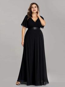 img 1 attached to Stunning Plus-Size Double V-Neck Maxi Dress For Formal Events - Ever-Pretty 09890