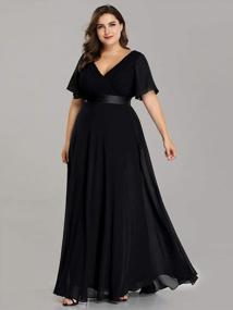img 2 attached to Stunning Plus-Size Double V-Neck Maxi Dress For Formal Events - Ever-Pretty 09890