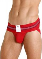 mizok athletic jockstrap underwear for men - stretchable bugle pouch and sexy design for gym and sports support logo