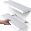 versatile and stylish olarhike wall decor - white solid wood mantel shelf for home and bathroom storage logo
