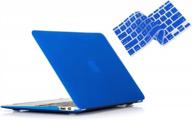 тонкий жесткий защитный чехол и чехол для клавиатуры для macbook air 11 (a1370/a1465) - чехол ruban, совместимый с темно-синим цветом логотип