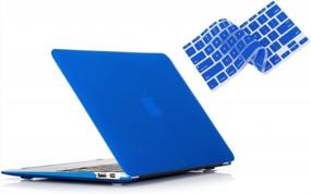 img 4 attached to Тонкий жесткий защитный чехол и чехол для клавиатуры для MacBook Air 11 (A1370/A1465) - чехол RUBAN, совместимый с темно-синим цветом