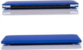 img 1 attached to Тонкий жесткий защитный чехол и чехол для клавиатуры для MacBook Air 11 (A1370/A1465) - чехол RUBAN, совместимый с темно-синим цветом