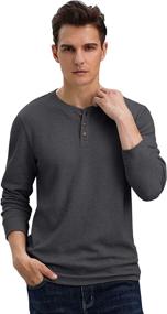 img 3 attached to Sailwind Sleeve Waffle Henley T Shirts Men's Clothing best in Shirts