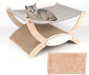 img 4 attached to Banhey Hammock Wooden Scratching Blanket