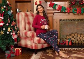img 2 attached to EISHOPEER Women'S Soft Long Sleeve Pajamas Set: Cute Print Top And Pants For Comfy Lounge Sleepwear With Pocket