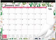 stay organized in 2023 with our large desk/wall calendar - 12 months, 12" x 17", and ruled blocks for efficient planning and scheduling at home or office. logo
