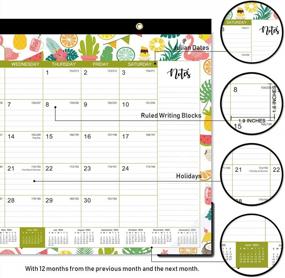 img 2 attached to Stay Organized In 2023 With Our Large Desk/Wall Calendar - 12 Months, 12" X 17", And Ruled Blocks For Efficient Planning And Scheduling At Home Or Office.