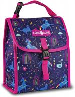 kids' insulated lunchbag - unicorn dreams pattern, perfect for boys & girls! logo