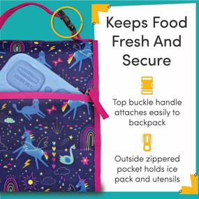 img 2 attached to Kids' Insulated Lunchbag - Unicorn Dreams Pattern, Perfect For Boys & Girls!