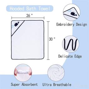 img 2 attached to Hooded Absorbent Washcloth Toddler Perfect