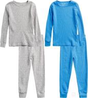 🔥 rene rofe baby girl's thermal underwear - waffle knit long john set, size 12m-24m: 2 piece comfort and warmth logo