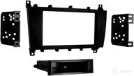 black double or single din installation kit for mercedes-benz vehicles - metra 99-8721b with pocket логотип