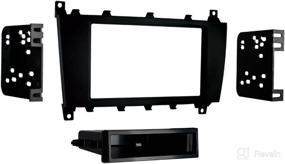 img 1 attached to Black Double or Single Din Installation Kit for Mercedes-Benz Vehicles - Metra 99-8721B with Pocket