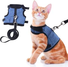 img 4 attached to SCENEREAL Escape Proof Cat Harness and Leash - Adjustable Soft Mesh Vest Harness for Rabbits, Puppies, Kittens - Coconut Tree Print